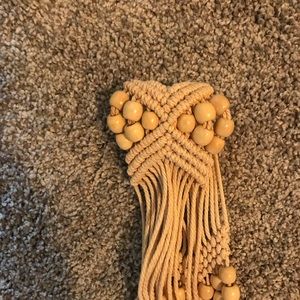 Macrame Belt/Sash Featuring Wooden Bead Detailing